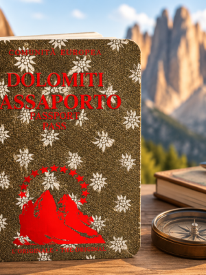 Passaporto delle Dolomiti originale Light Hunter fotografato in escursione didattica