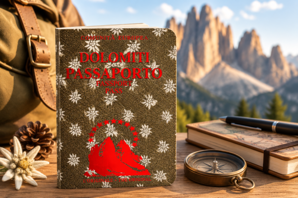 Passaporto delle Dolomiti originale Light Hunter Passaporto delle Dolomiti originale Light Hunter fotografato in escursione didattica