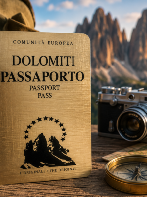 Passaporto delle Dolomiti originale Light Hunter fotografato in escursione didattica