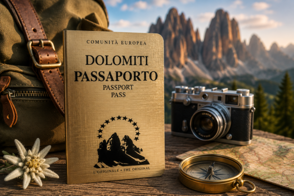 Passaporto delle Dolomiti originale Light Hunter Passaporto delle Dolomiti originale Light Hunter fotografato in escursione didattica