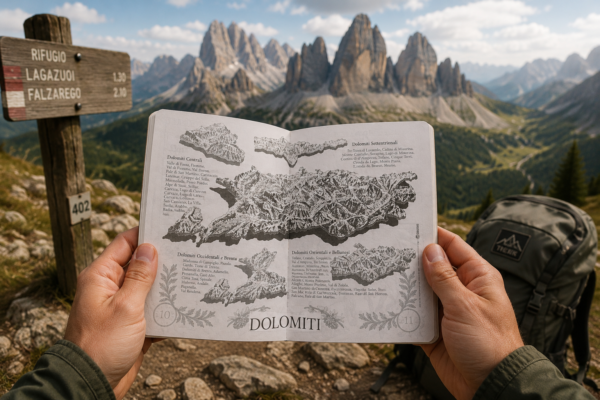 Passaporto delle Dolomiti originale Light Hunter Il Passaporto delle Dolomiti originale di Light Hunter, pensato per raccogliere i timbri dei rifugi e conservare i ricordi delle escursioni nelle Dolomiti.