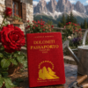 Passaporto delle Dolomiti originale Light Hunter fotografato a casa della nonna con le rose rosse.