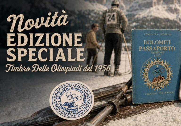 Passaporto delle Dolomiti timbro 1956
