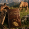 Passaporto delle Dolomiti originale Light Hunter Passaporto delle Dolomiti originale Light Hunter fotografato in escursione con trekking a cavallo, copertina a tema Taccuino Vintage.